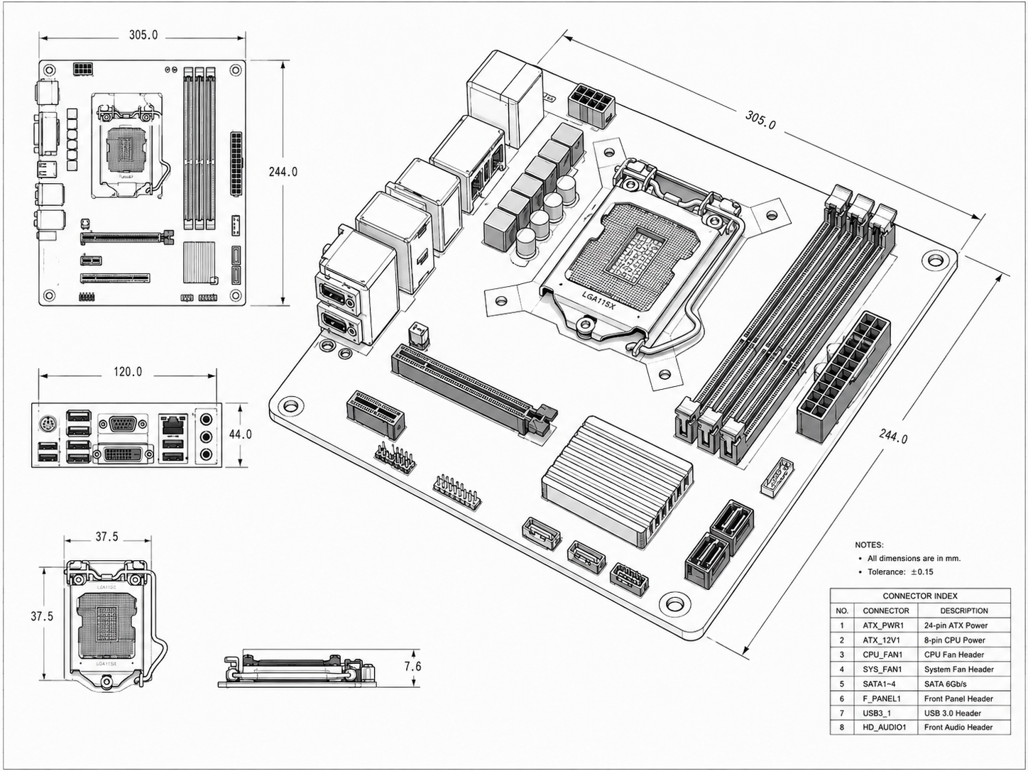 Mechanical power transmission components engineering drawing